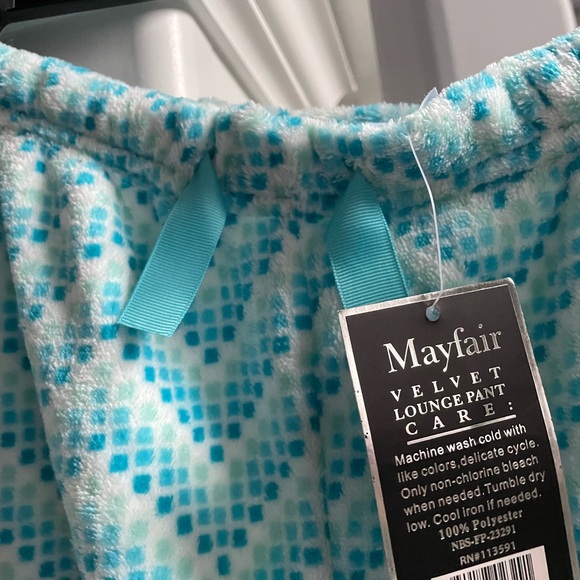 3 pair of ladies fleece lounge pants with elastic waist and drawstring size L - Picture 5 of 9